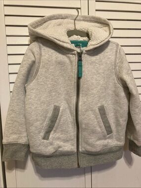 Primary Light Gray Teddy Zip Hoodie